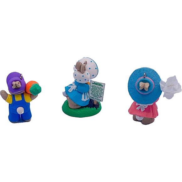 1994 Hallmark Keepsake Easter Ornament Sunny Bunny Garden 3-Piece Set in Box - Picture 4 of 8